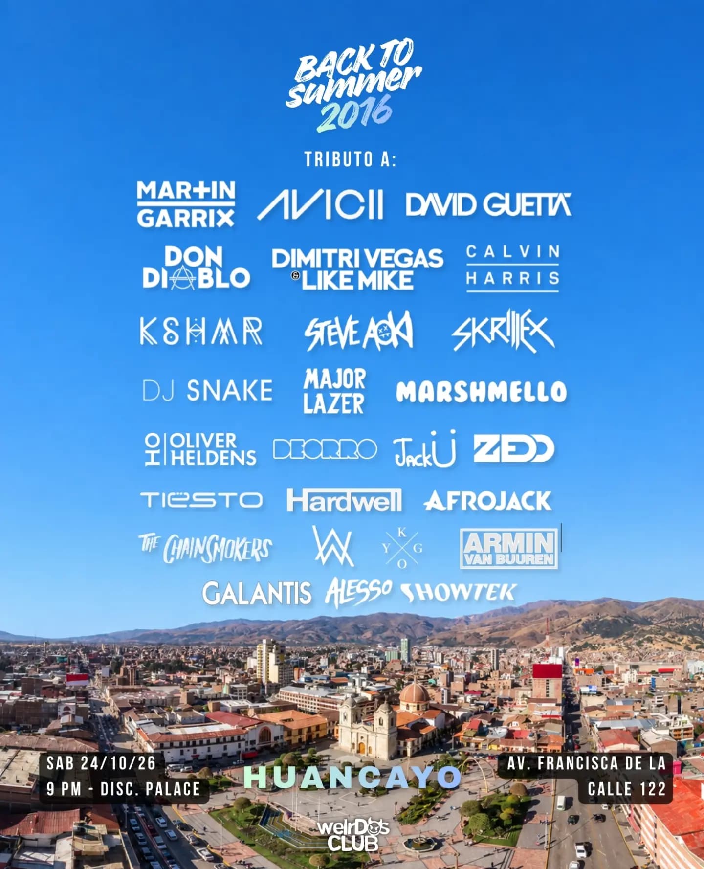 Flyer for Back to Summer 2016 - Huancayo